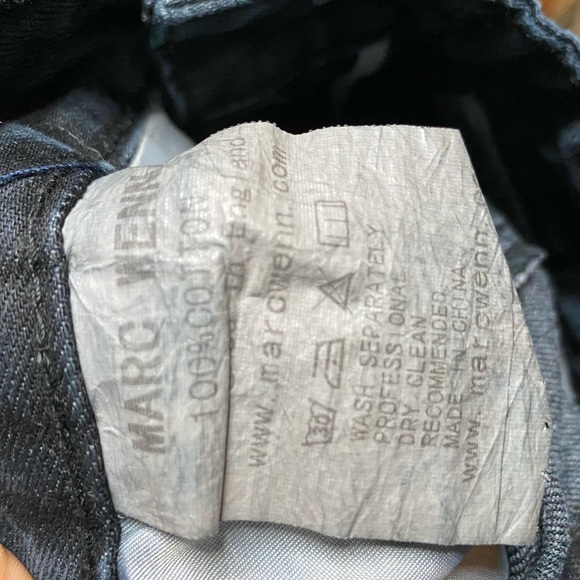 Marc Wenn Distressed Denim Biker Jeans - Picture 9 of 10